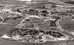 Aerial view of UCI and surrounding land in 1969, before the City of Irvine was incorporated.
