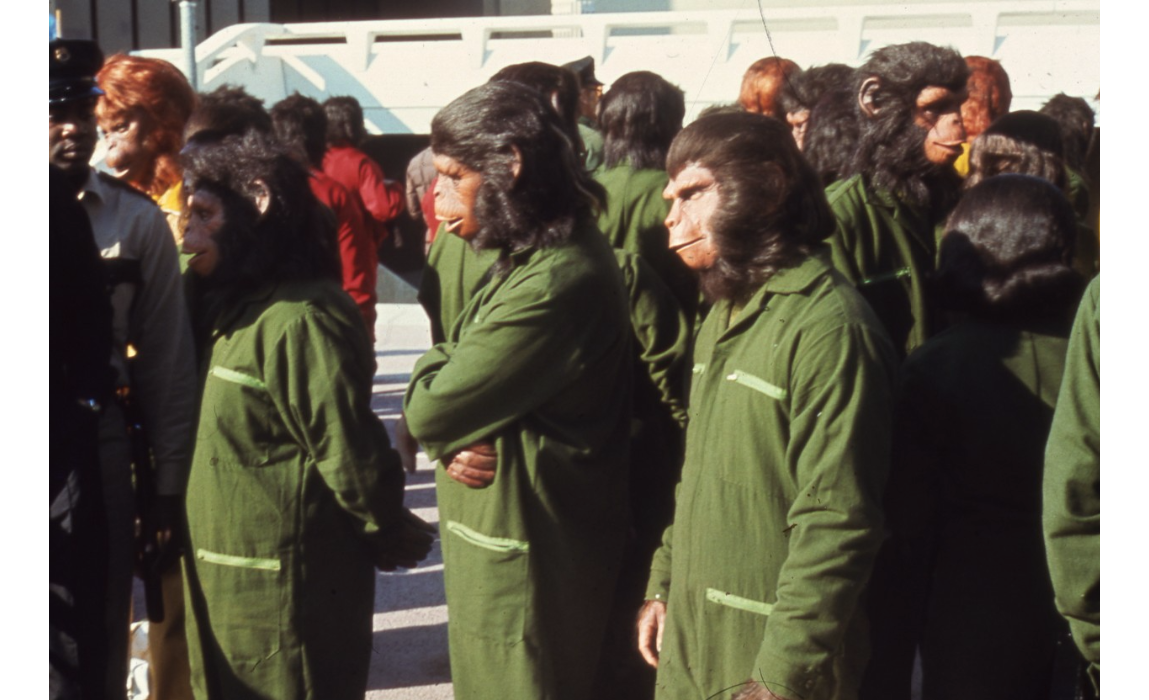 Conquest of the Planet of the Apes films on campus, 1972.